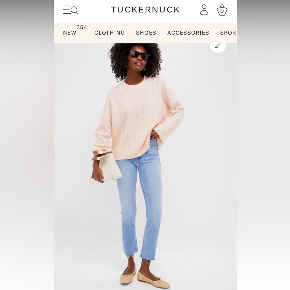 MOTHER The Looker crop color fresh catch Revolve bestseller light wash